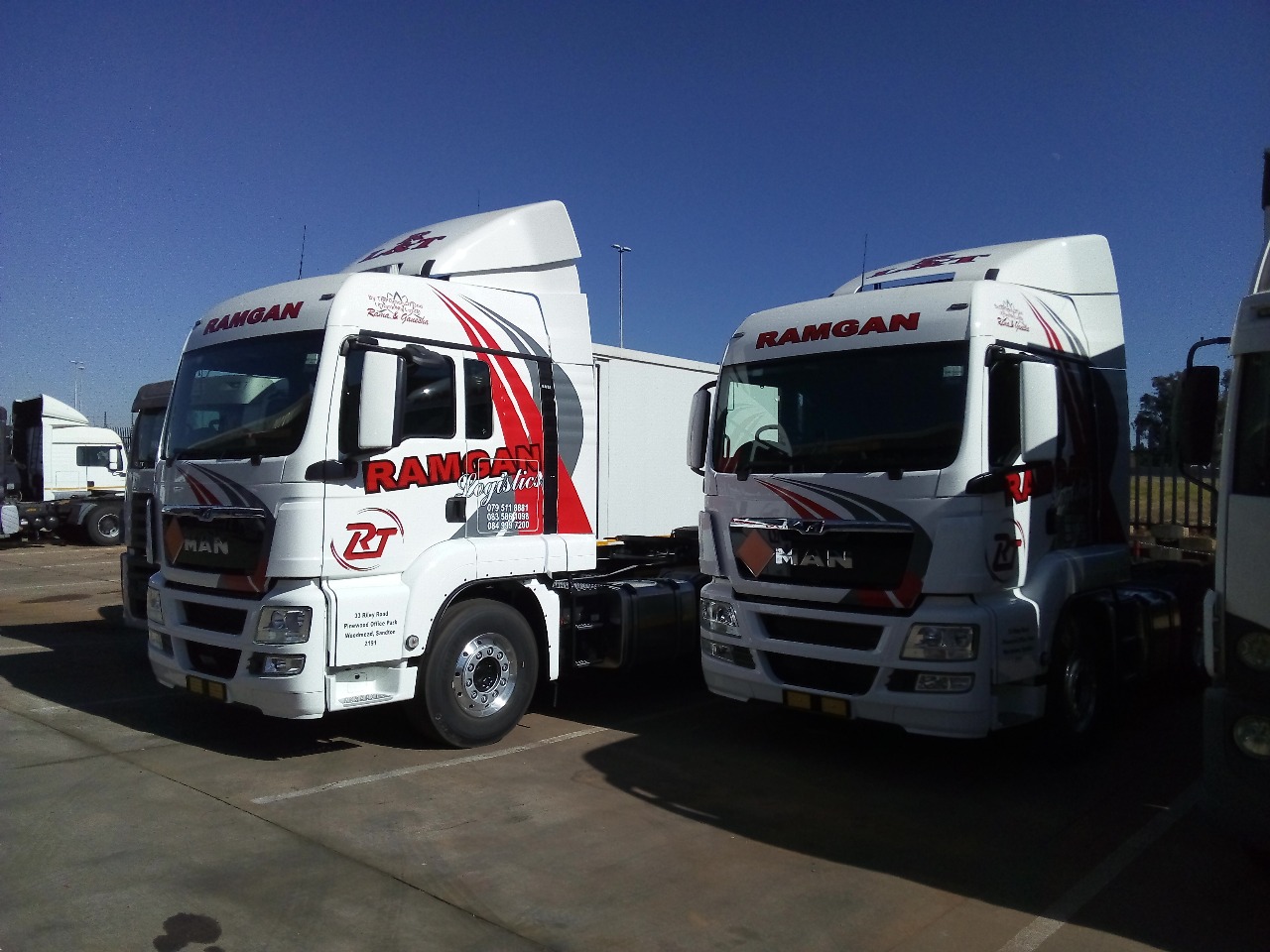 Ramgan Logistics two MAN trucks