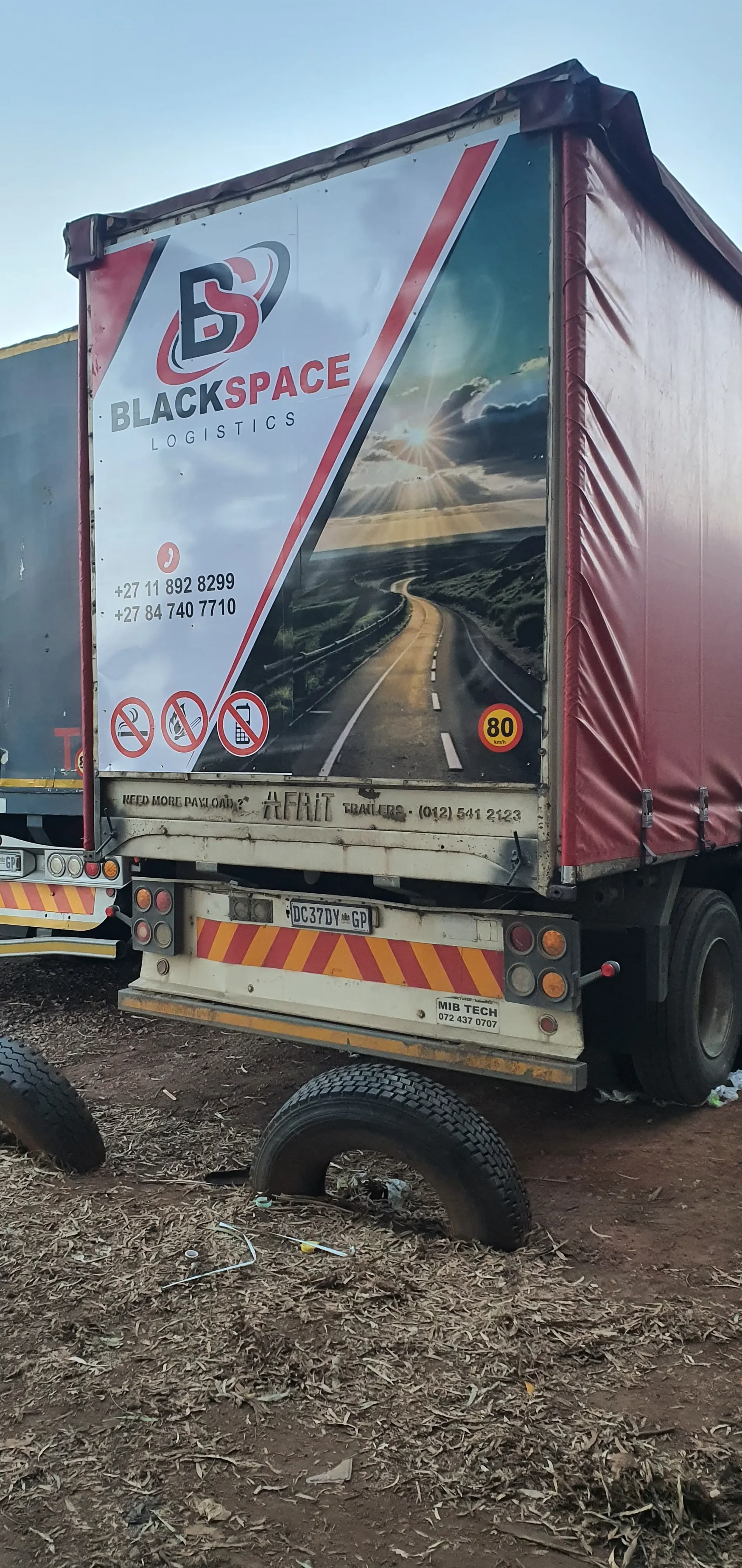 National logistics truck branding by DMG