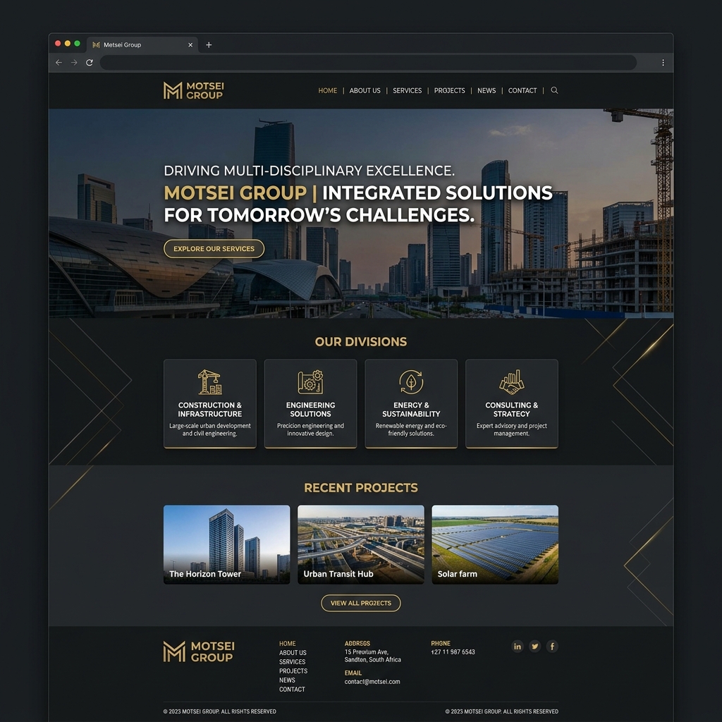 Motsei Group website screenshot